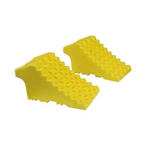 MAXXHAUL 50503 High Visibility Heavy Duty Poly Foam Wheel Chock 8" x 4" x 4" - Pair