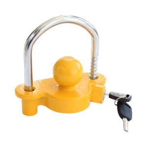 MaxxHaul 50640 Universal Trailer Coupler Lock for 1-7/8", 2", and 2-5/16" Couplers Yellow