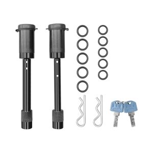 MaxxHaul 50692 5/8" & 1/2" Hitch Lock Pin Set - Black Electro Paint Finish