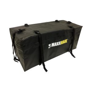 MaxxHaul 50912 Soft Shell Cargo Carrier Bag for Hitch Mount Cargo Rack - Heavy Duty and Water Resistant 47 inch x 20 inch x 20 inch Black with Tie Down Straps