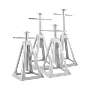 MaxxHaul 50999 Individual Capacity 6000 Lb Anti Rust Aluminum RV Stabilizer Jacks 4 Pieces Heavy Duty Leveling Range 11.5 Inch to 17.5 Inch for Campers Motorhomes Trailer RV