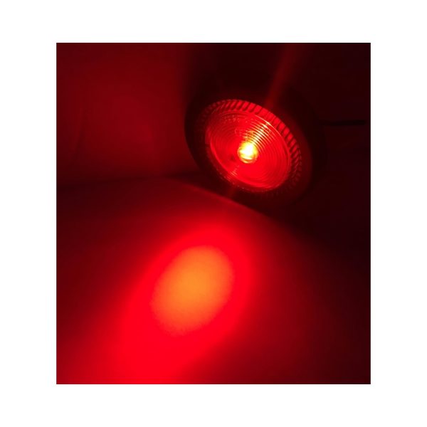 MaxxHaul 80653 2″ LED Round Clearance Side Marker Light Red with ...